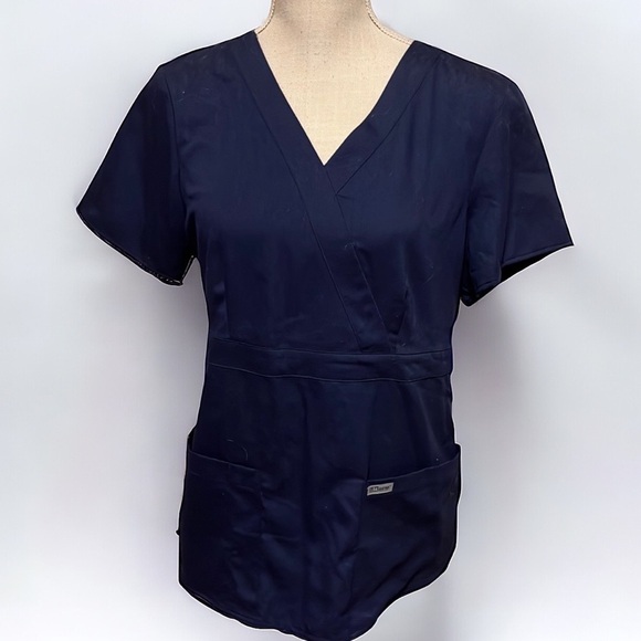 Greys Anatomy navy scrub top. Size Medium - Picture 1 of 9
